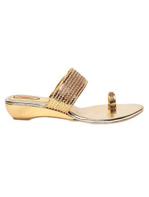 gold one toe sandal - 13411087 - Standard Image - 2