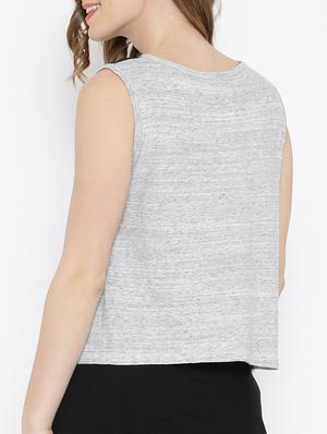 solid grey cotton top - 13411389 - Standard Image - 2