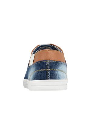 blue denim lace up sneakers - 13411639 - Standard Image - 2