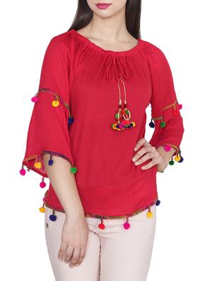 set of 2 multicolored rayon off shoulder tops - 13421604 - Standard Image - 5