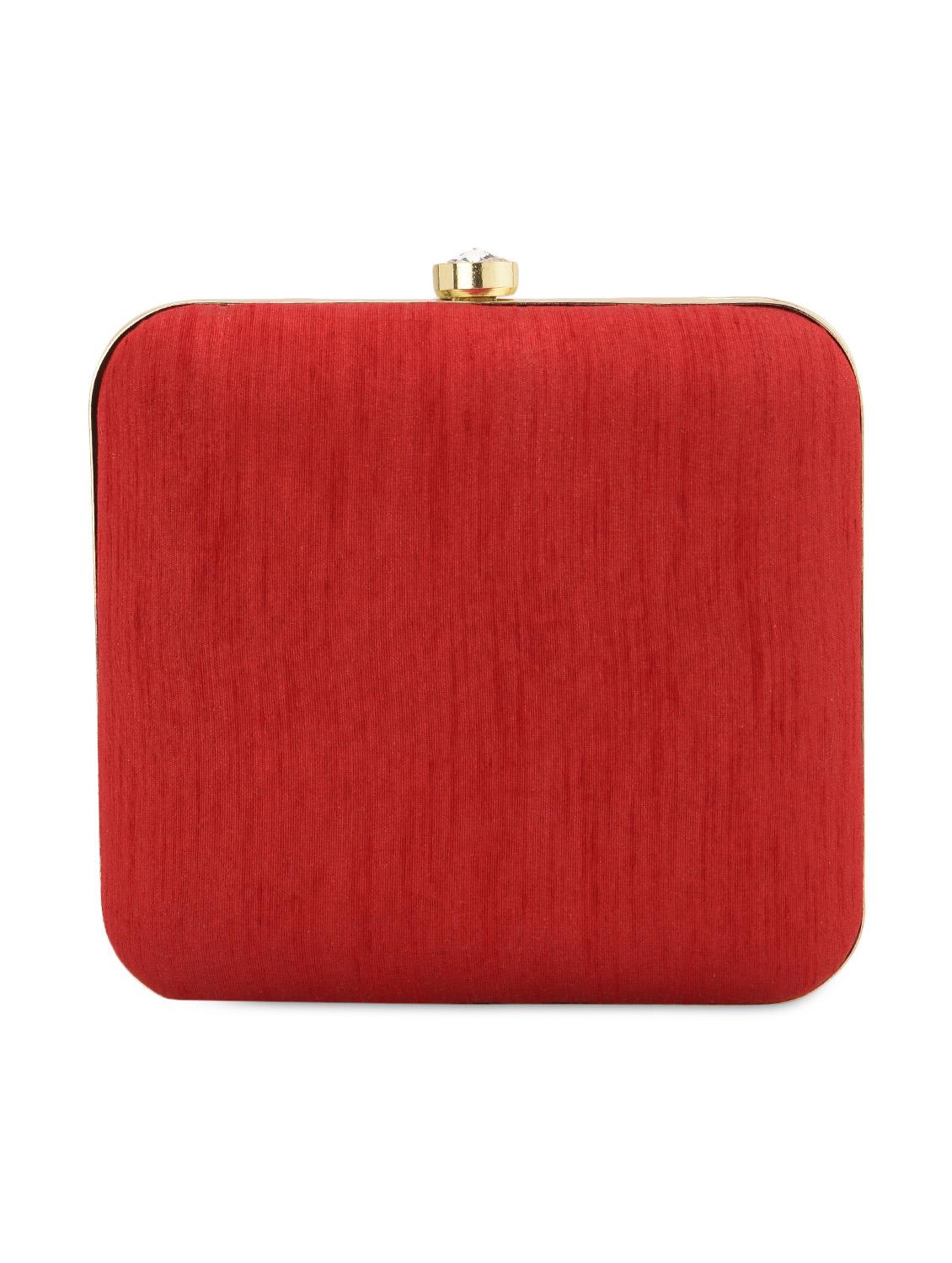 red embellished box clutch - 13422664 - Zoom Image - 2