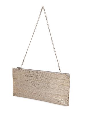 silver textured shimmer clutch - 13422667 - Standard Image - 5