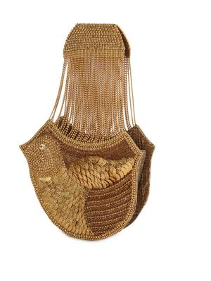 gold embellished shimmer clutch - 13422669 - Standard Image - 5