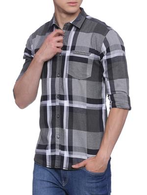 grey cotton casual shirt - 13429290 - Standard Image - 2