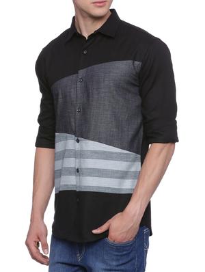 black cotton casual shirt - 13429300 - Standard Image - 2