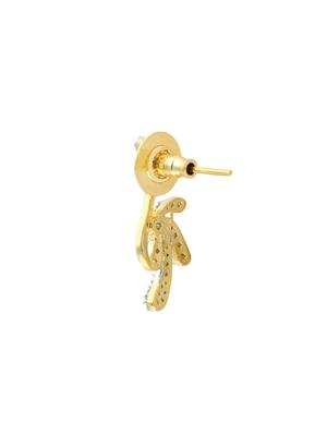gold brass studs earring - 13429815 - Standard Image - 2