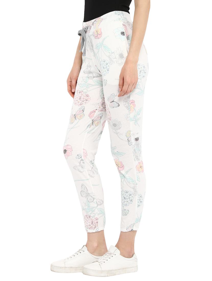white cotton track pants - 13432472 - Zoom Image - 2