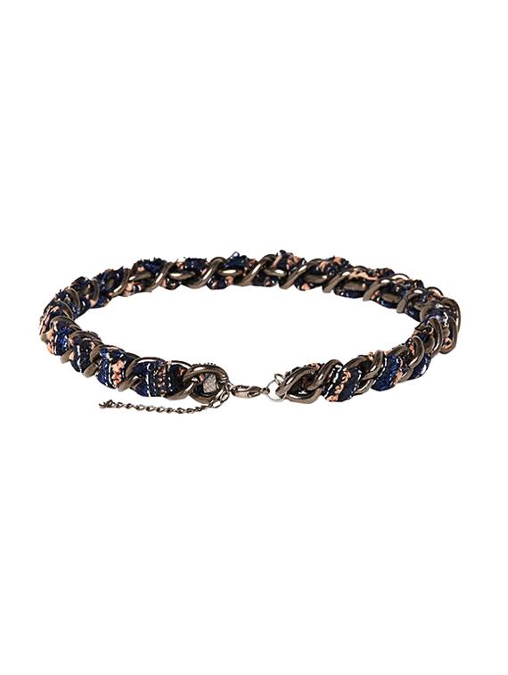 blue metal short necklace - 13432601 - Zoom Image - 2