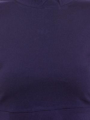 navy blue cotton assymmetric top - 13435810 - Standard Image - 5