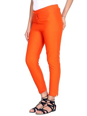 orange cotton cigarette pants - 13441575 - Standard Image - 2