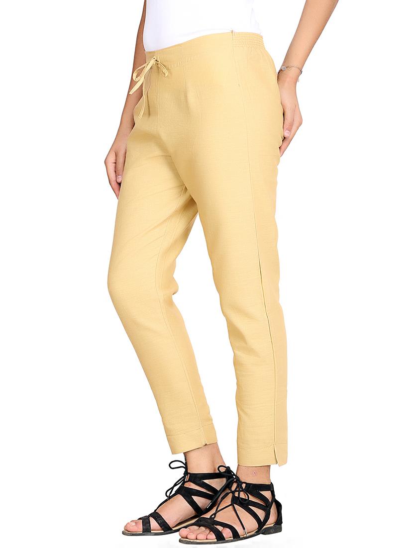 light yellow cigarette pants - 13441578 - Zoom Image - 2
