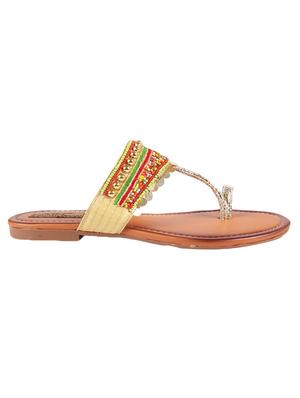 multi colored faux leather kolhapuris - 13448265 - Standard Image - 2