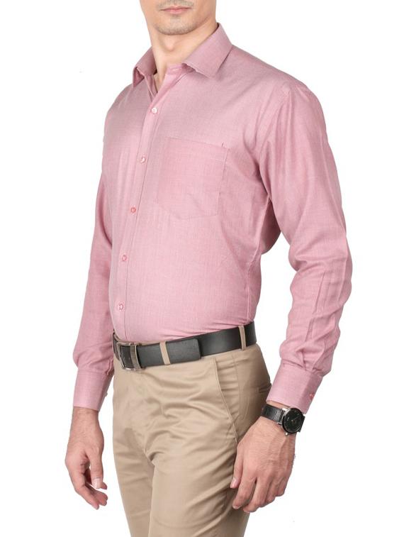 red cotton formal shirt - 13449976 - Zoom Image - 2
