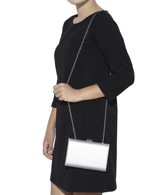 silver metal clutch - 13454995 - Standard Image - 5