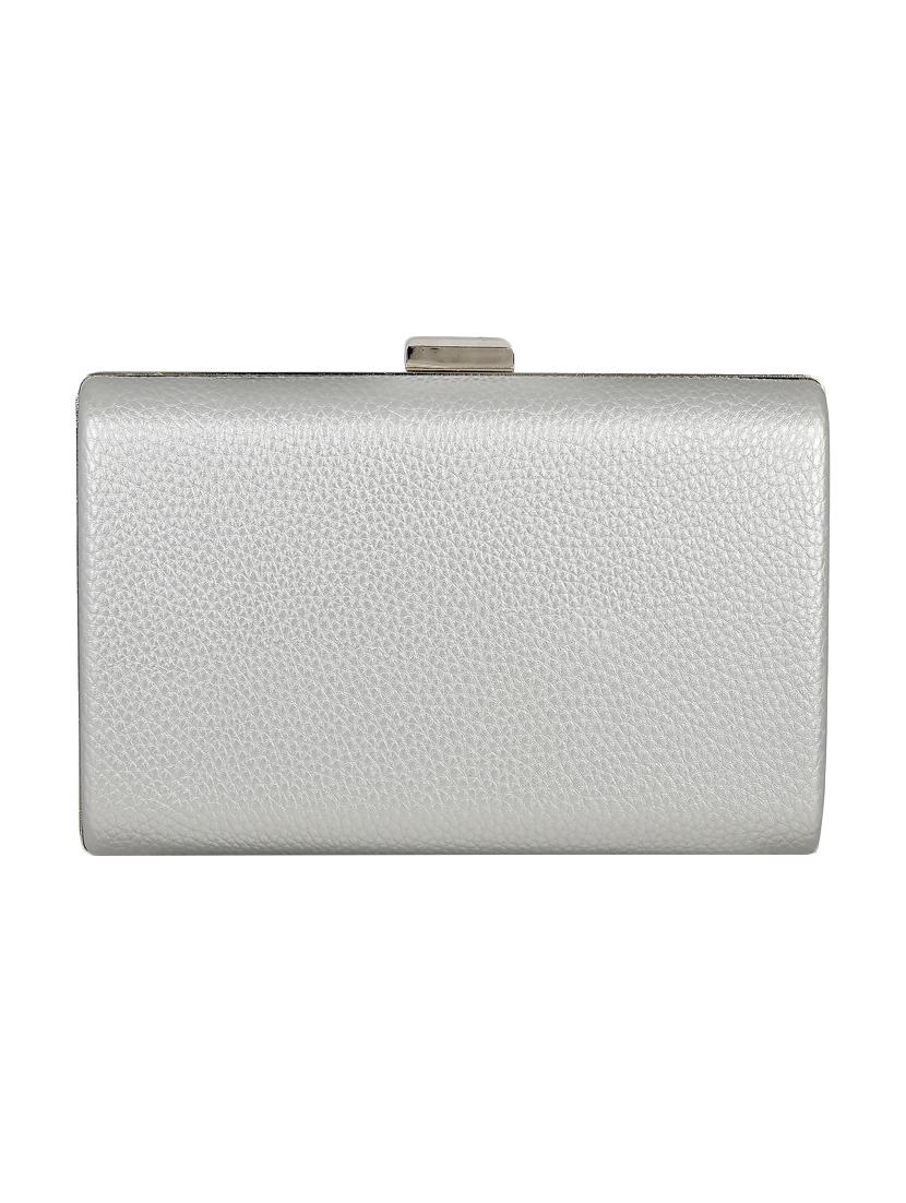 silver metal clutch - 13454995 - Zoom Image - 2