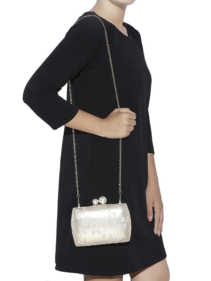gold metal clutch - 13455000 - Zoom Image - 5