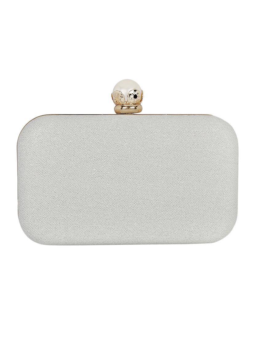 white metal clutch - 13455001 - Zoom Image - 2