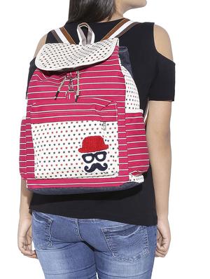 multi colored canvas backpack - 13455032 - Standard Image - 5