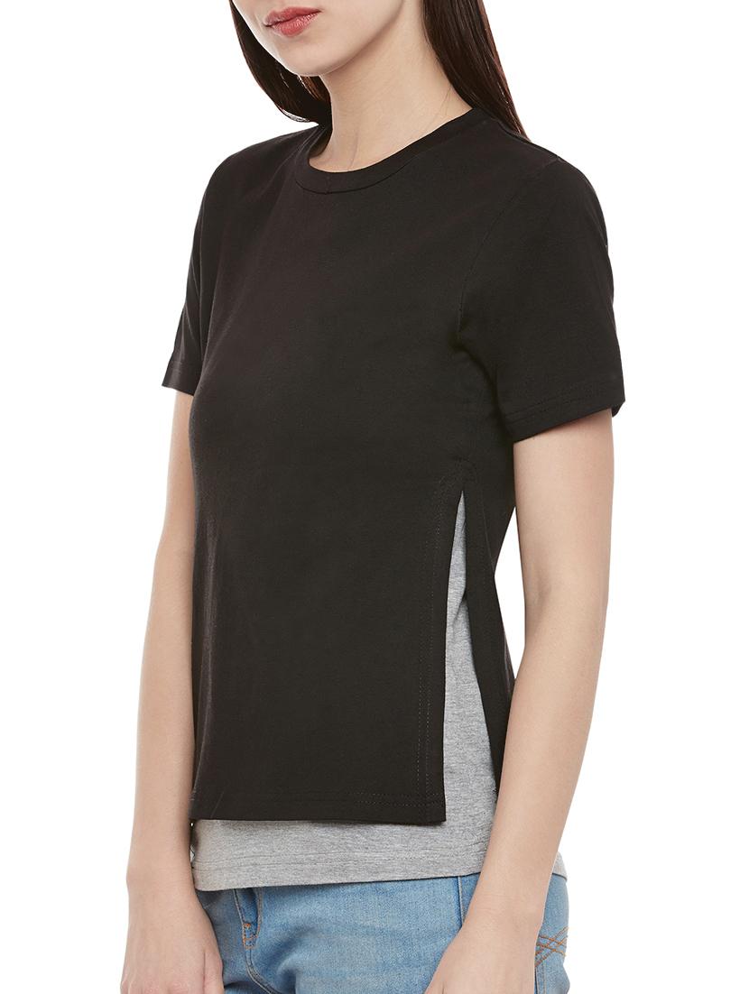 black cotton top - 13460146 - Zoom Image - 2
