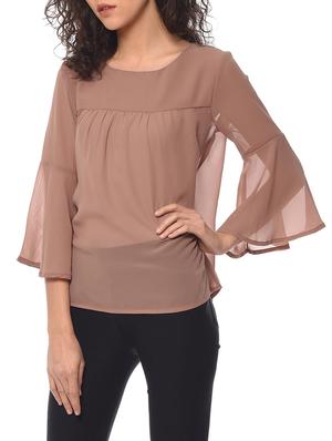 beige bell sleeves top - 13461758 - Standard Image - 2
