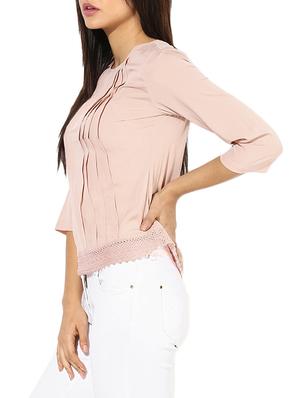 pleated neck elasticated hem top - 13464673 - Standard Image - 2