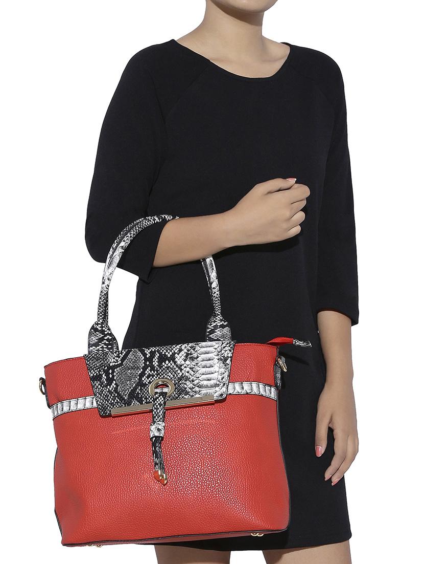 red leatherette handbag - 13466003 - Zoom Image - 5