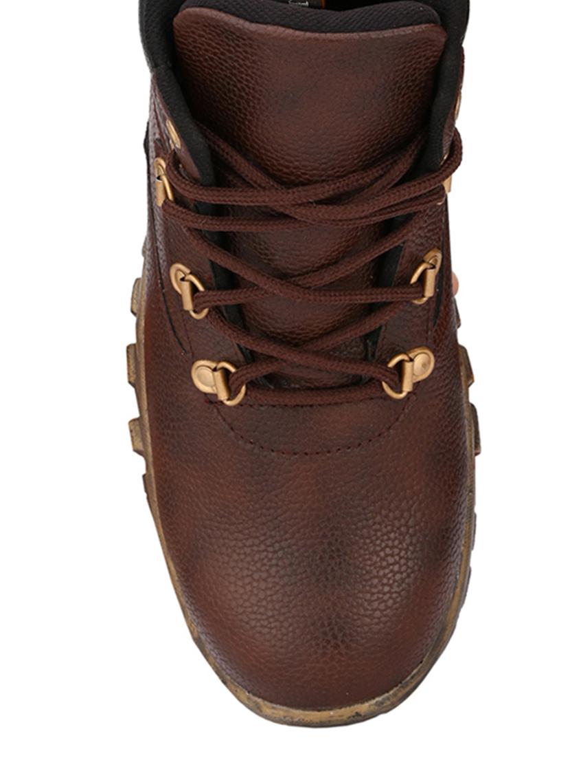 brown leatherette High ankle boot - 13470148 - Zoom Image - 5