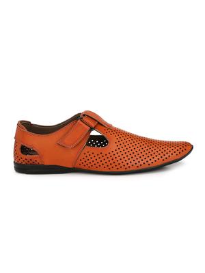 tan leather slip on sandal - 13473946 - Standard Image - 2