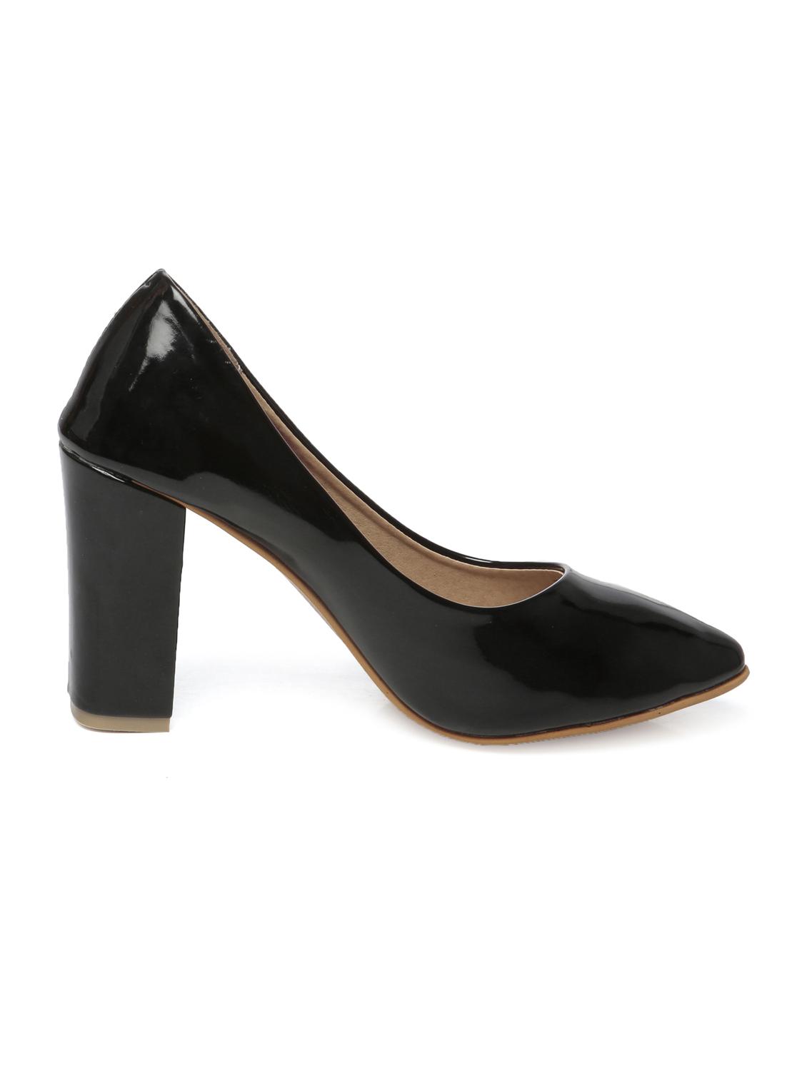 black leather slip on pumps - 13478535 - Zoom Image - 2