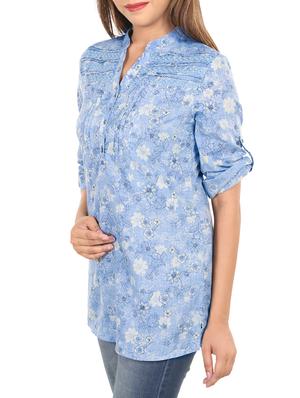 blue floral tunic - 13480010 - Standard Image - 2