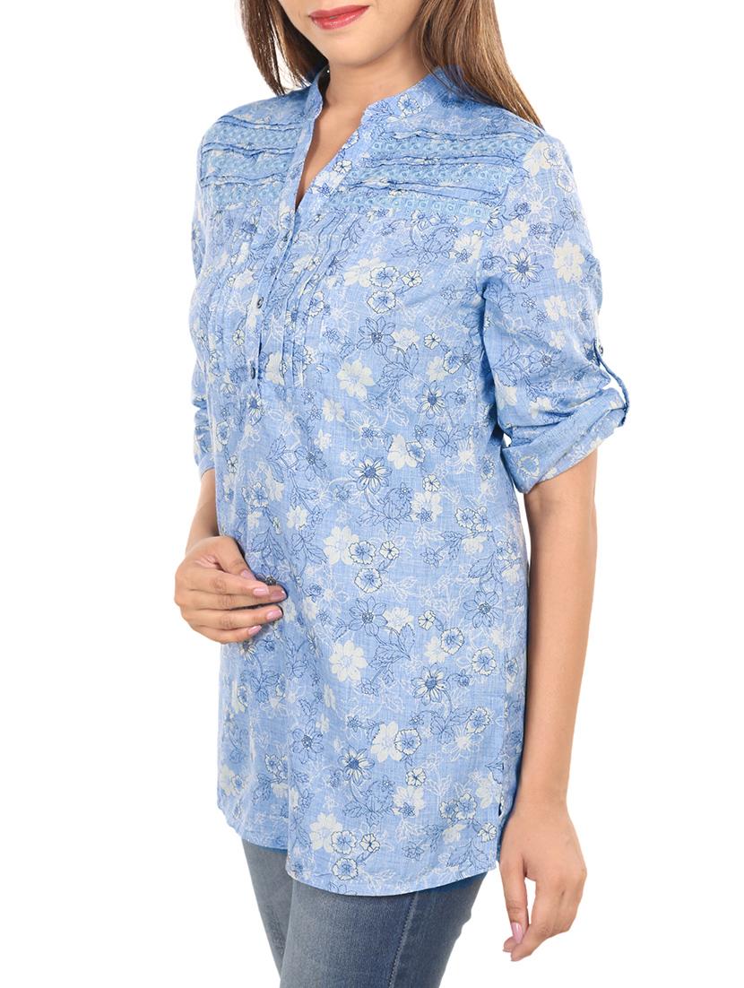 blue floral tunic - 13480010 - Zoom Image - 2