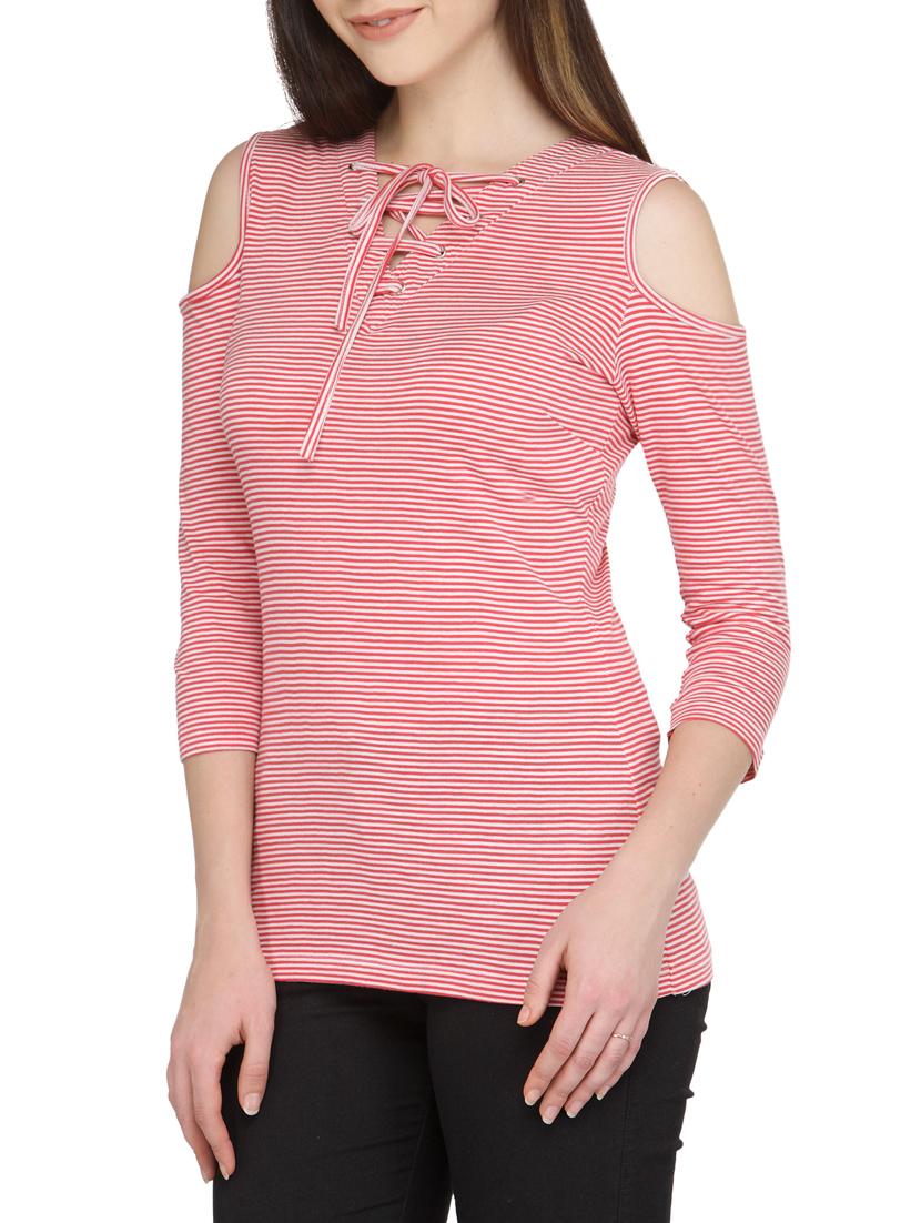 tie up neck striped top - 13480102 - Zoom Image - 2