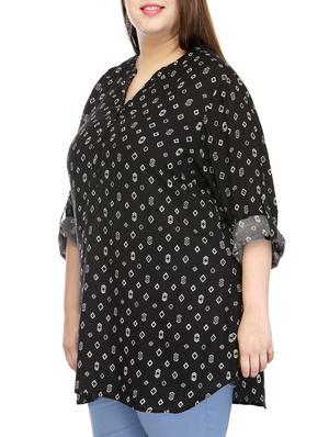black viscose plus top - 13480106 - Standard Image - 2