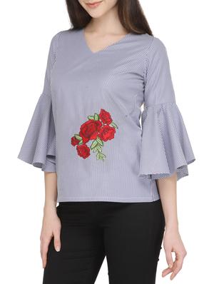 blue cotton regular top - 13480851 - Standard Image - 2