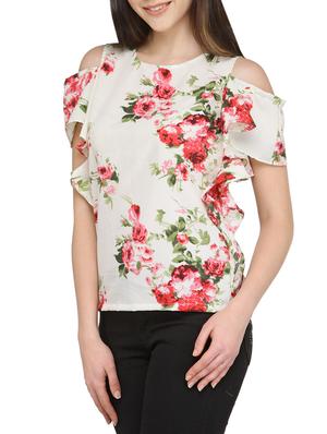 floral print ruffle top - 13480863 - Standard Image - 2