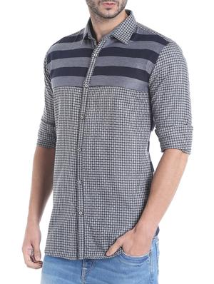 grey cotton casual shirt - 13481051 - Standard Image - 2