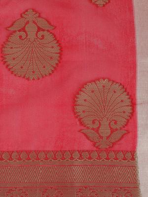 red chanderi banarasi dupatta - 13481085 - Standard Image - 2