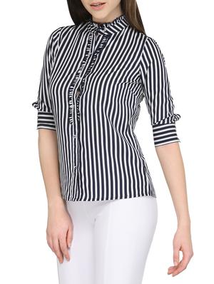 frill detail striped shirt - 13481957 - Standard Image - 2