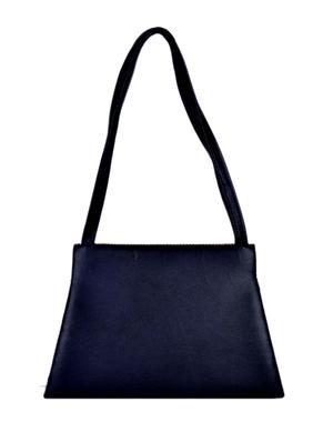 black leatherette structured sling bag - 13650018 - Standard Image - 2