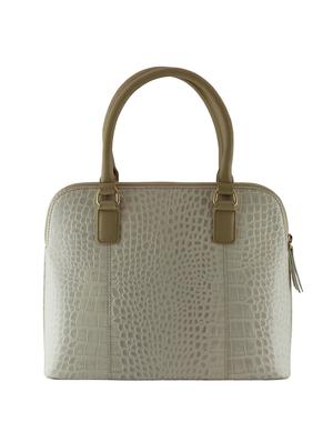 beige leather structured handbag - 13650326 - Standard Image - 2