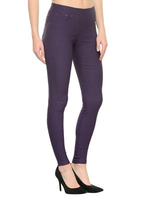 purple cotton jeggings - 13656914 - Standard Image - 2