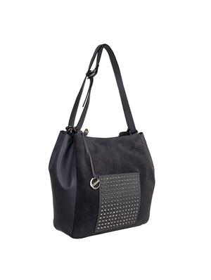 grey leather regular handbag - 13656917 - Standard Image - 5