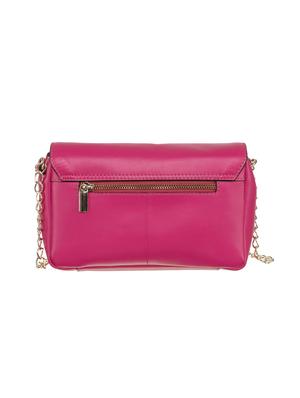 pink leather structured sling bag - 13656927 - Standard Image - 2