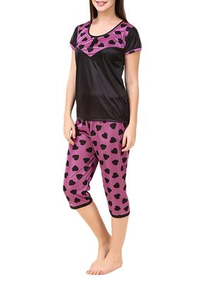 purple satin nightwear set - 13662666 - Standard Image - 2