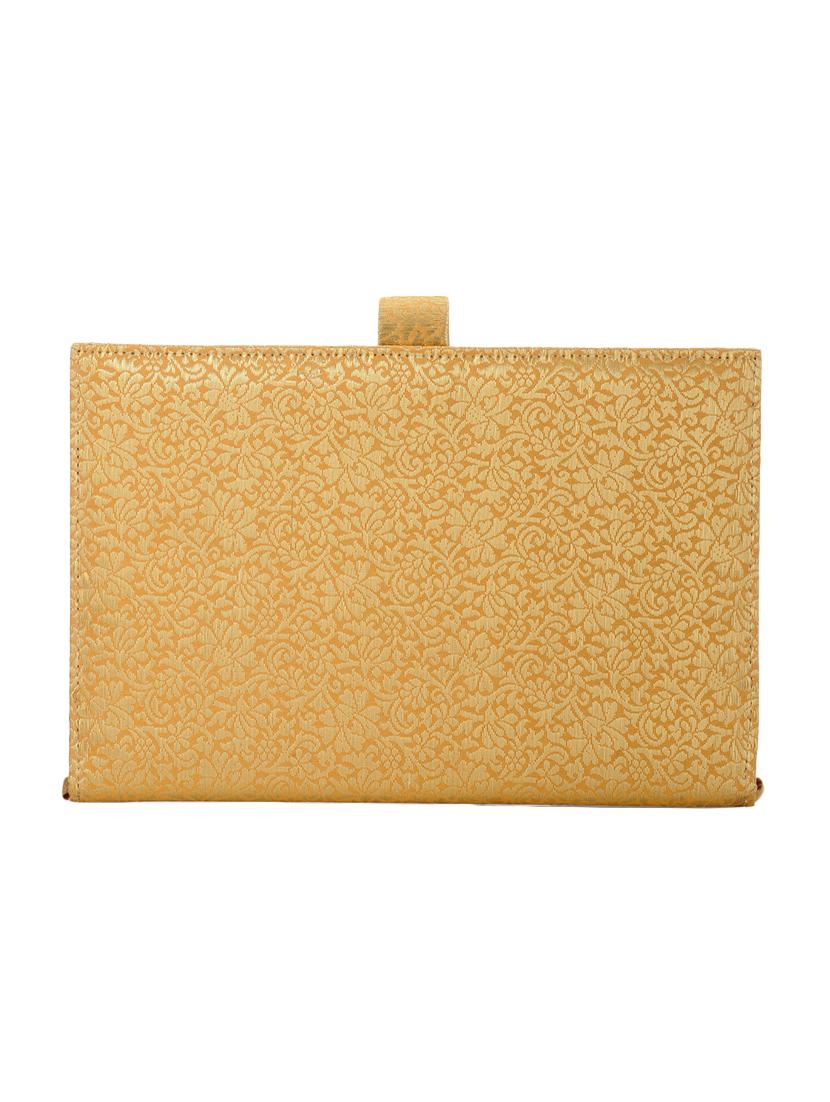 gold silk notebook clutch - 13664958 - Zoom Image - 2
