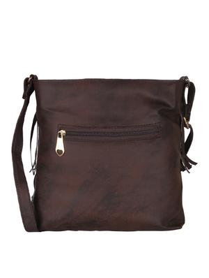 brown leatherette regular sling bag - 13671097 - Standard Image - 2