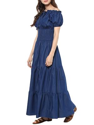 blue denim maxi dress - 13671613 - Standard Image - 2
