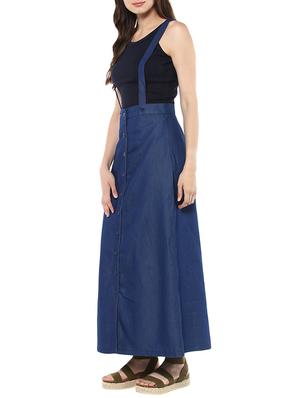 solid blue denim skirt - 13671614 - Standard Image - 2