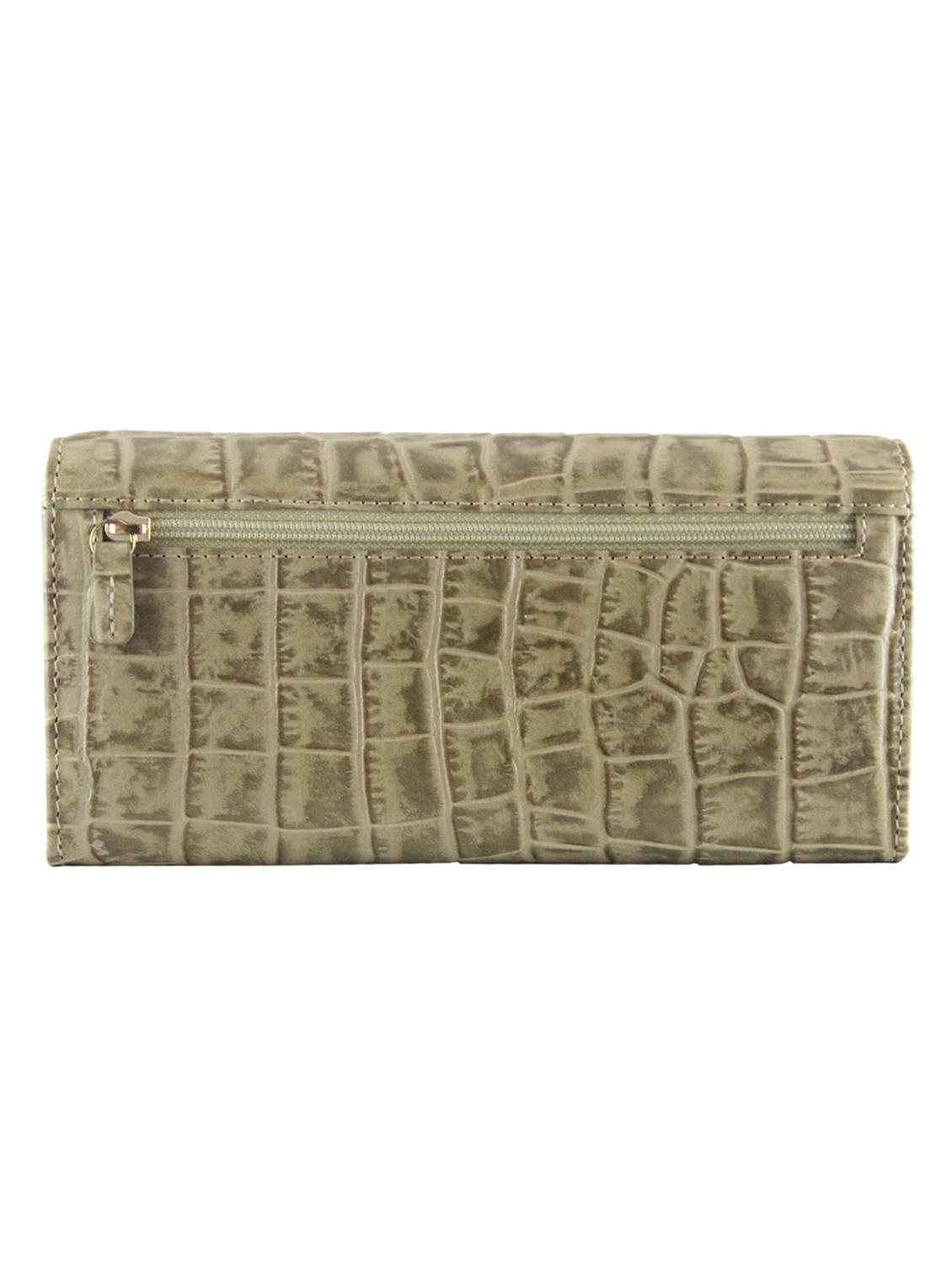 beige leather regular clutch - 13672245 - Zoom Image - 2