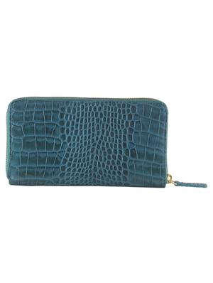blue leather regular clutch - 13672517 - Standard Image - 2